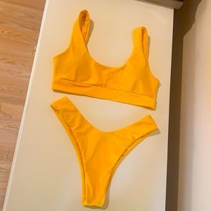 Bright gold bikini